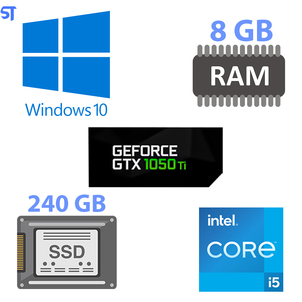 Computador Core i5- 10400F  HD SSD 240GB Walram Memoria 8GB Netac  Placa de Video  GTX 1050 TI