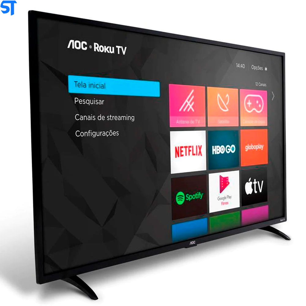 Smart TV AOC Roku TV LED Full HD 43 Polegadas S5195 com Wifi Integrado Roku Mobile Netflix Entradas HDMI e USB