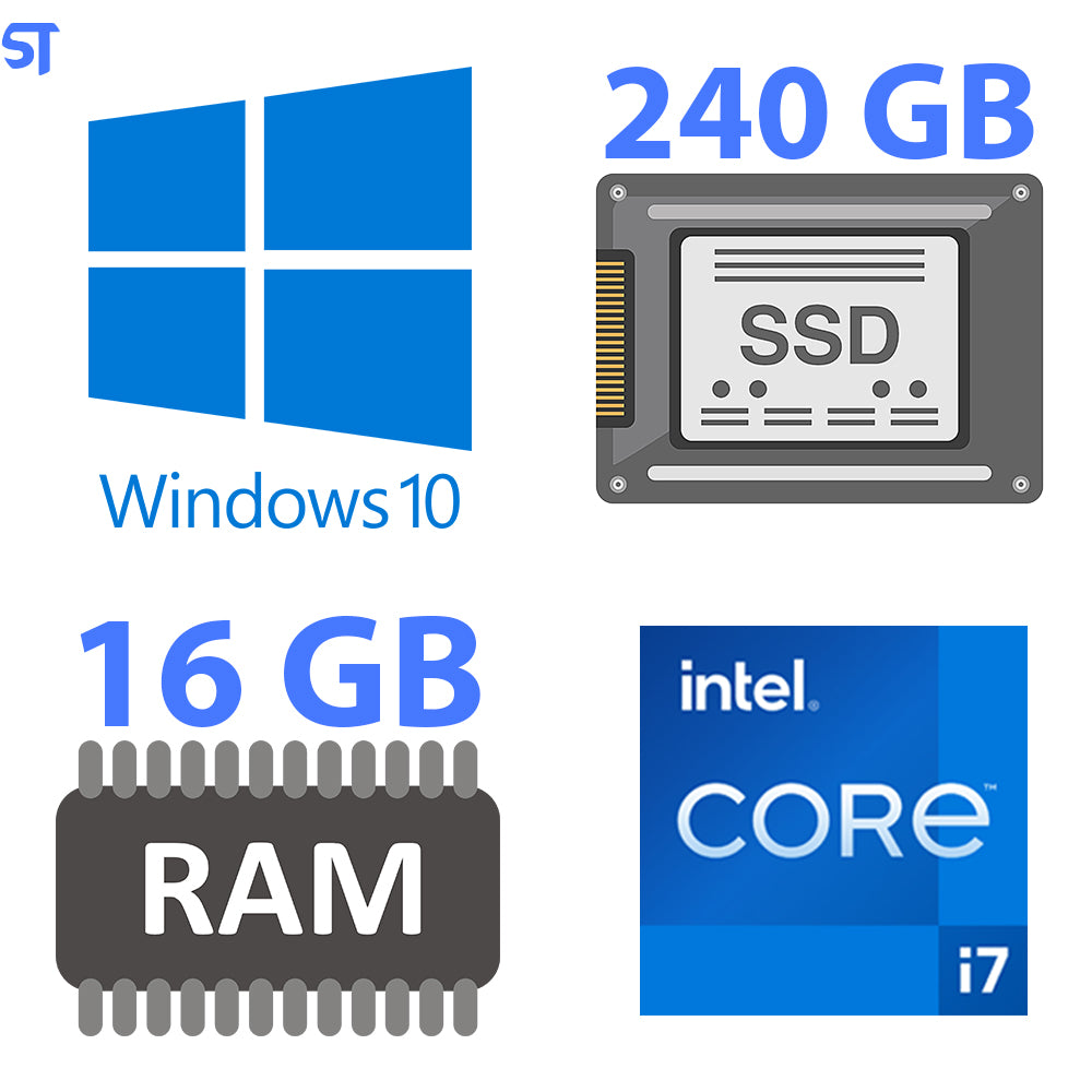 Computador Intel Core i7 3770- Memória Ram 16GB- HD SSD 240GB - Windows 10 - Mouse Pad de Brind
