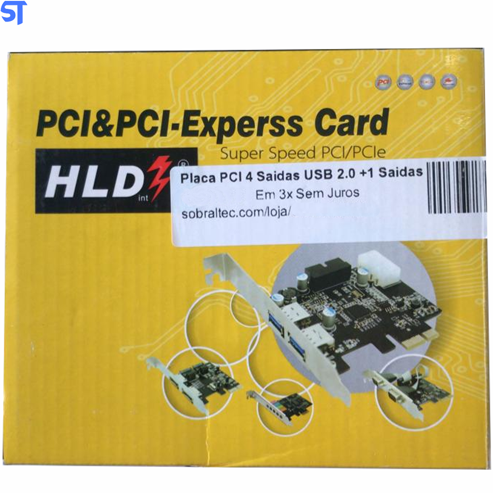 Placa PCI 4 Saidas USB 2.0 +1 Saidas Interna - HDL