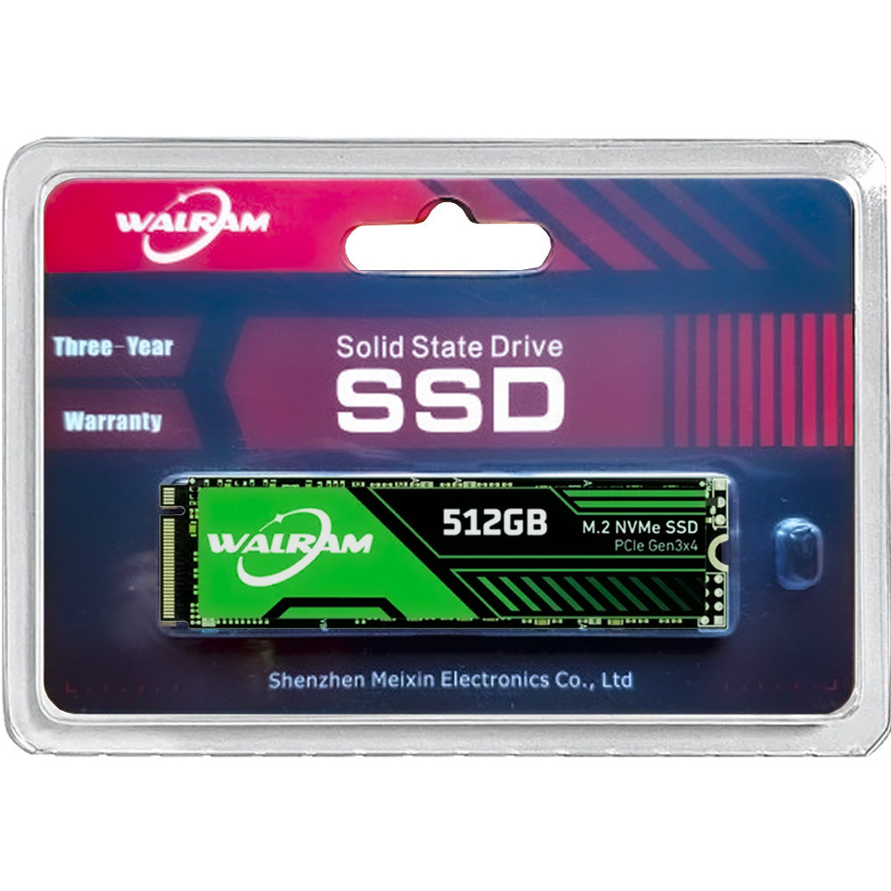 SSD M.2 NVME 512GB Walram 2000Mb/s Leitura 1800Mb/s Escrita