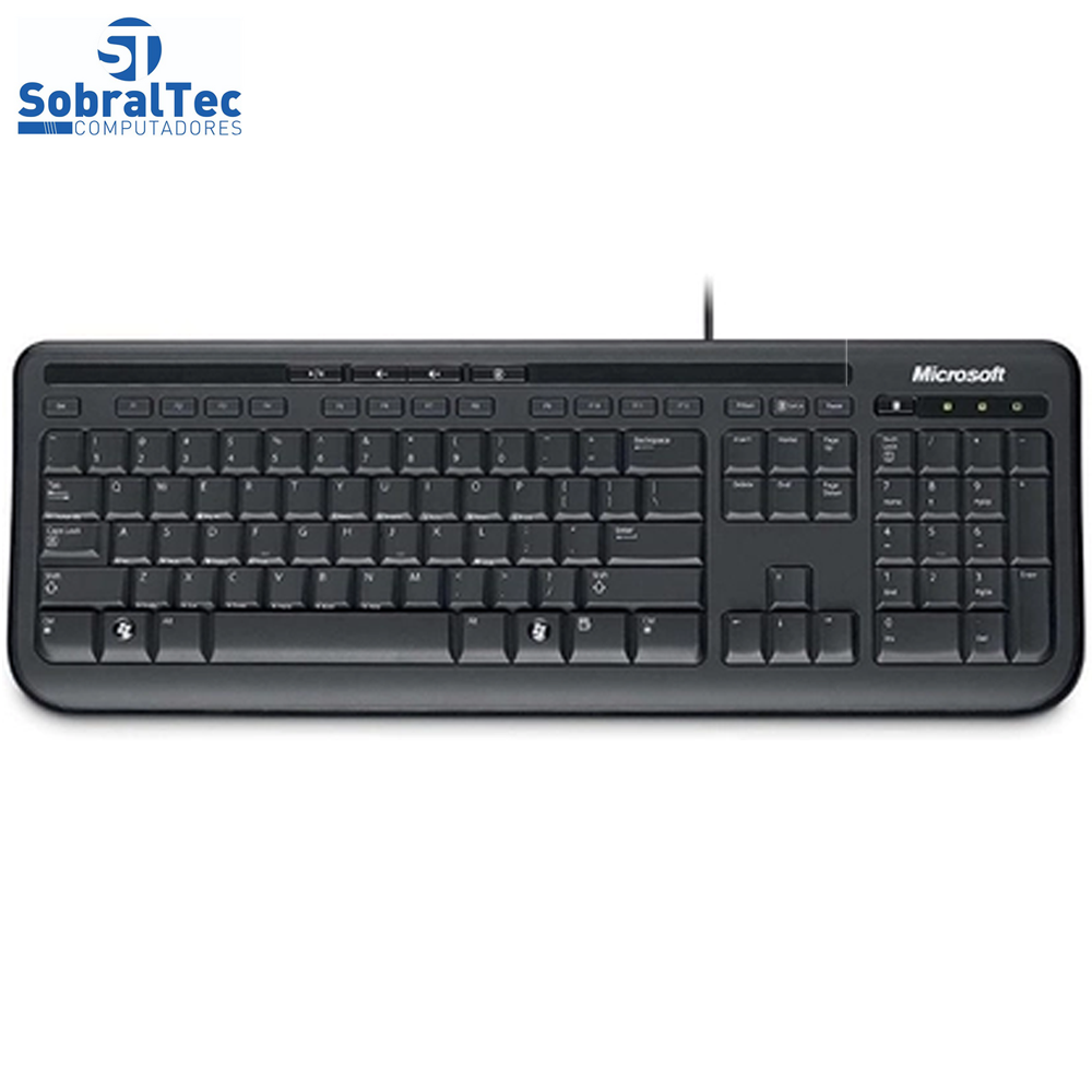 Teclado e Mouse wired Desktop 600 Usb Preto Microsoft 3J2-00006