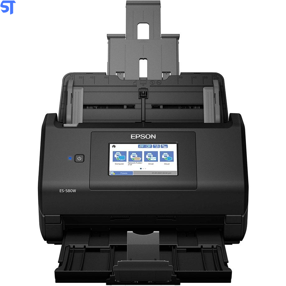 Scanner De Mesa Epson WorkForce ES-580W, Duplex Colorido, Capacidade 100 Folhas, USB, Bivolt, Preto - B11B258201