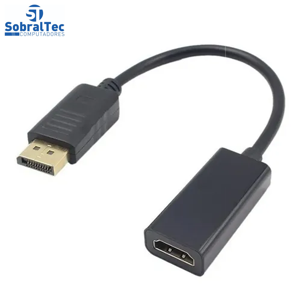 Cabo DisplayPort Dp Macho Para Hdmi Fêmea