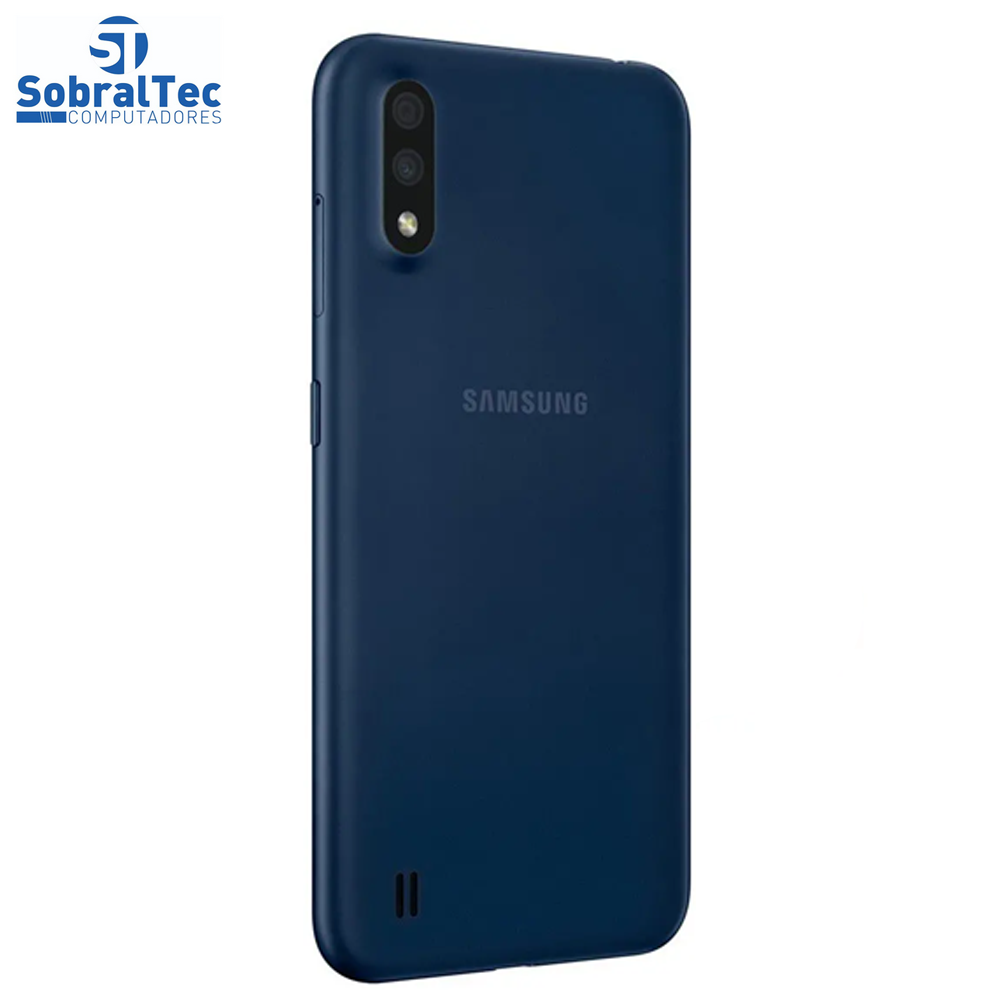 Smartphone Samsung Galaxy A01 32GB Azul Octa-Core - 2GB RAM Tela 5,7” Câm. Dupla + Câm. Selfie 5MP