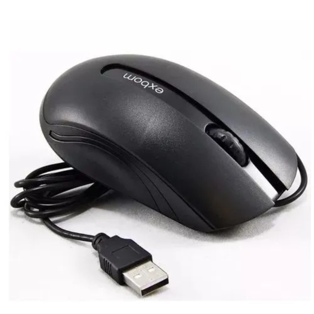 Mouse Usb Óptico Com Fio 2.0 1000dpi Exbom MS-50