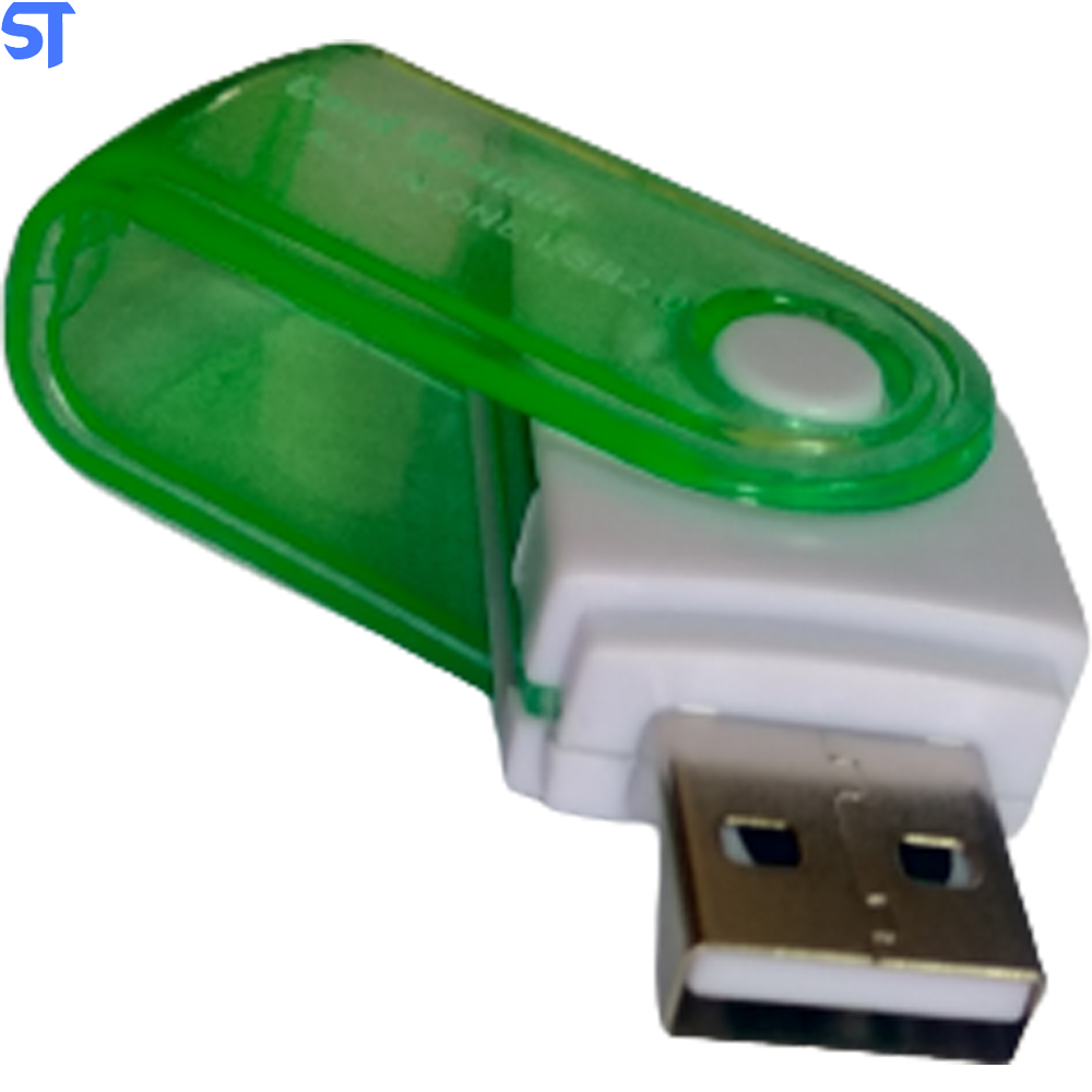 Adaptador All In One USB 2.0 - Branco Com Verde