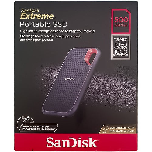SSD Externo SanDisk Portátil Extreme 500GB / USB 3.2 - (SDSSDE61-500G-G25)