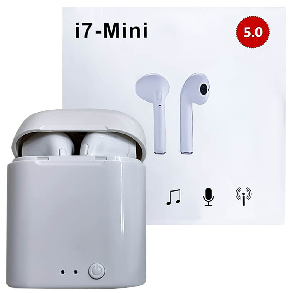 Fone de Ouvido Wireless Music Earphone i7 Mini 5.0 - Branco