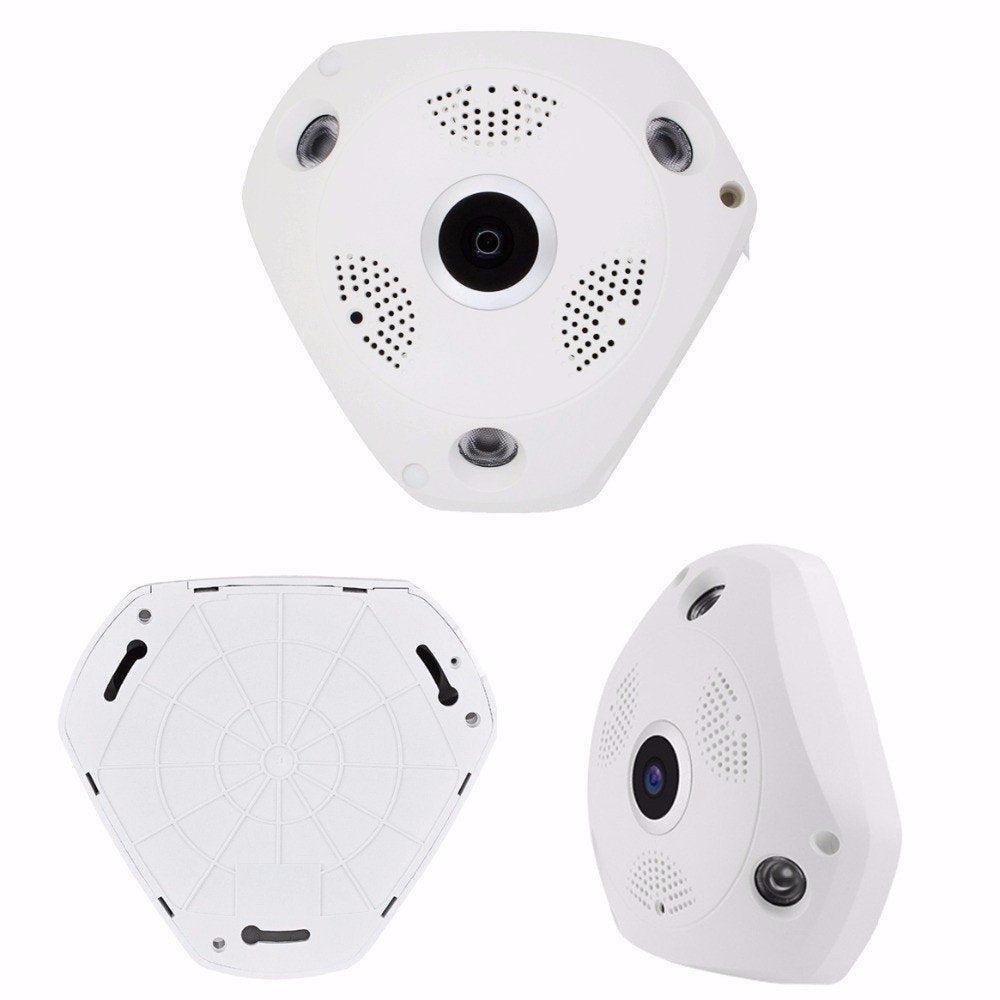 Camera Ip 360 Panoramica Olho De Peixe Wifi Hd 1,3 Mp