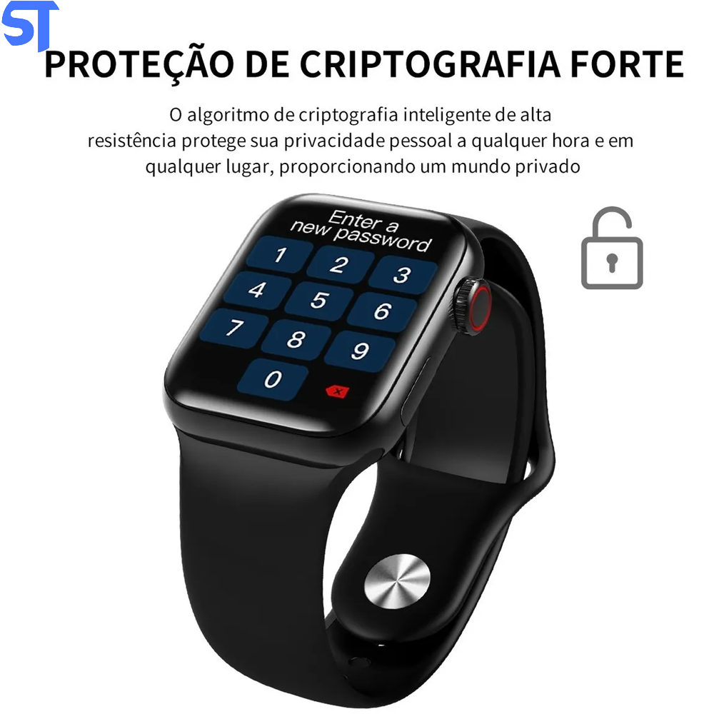 Relógio SmartWatch HW12 Rosa 40mm Tela Infinita Com Sensor Cardíaco