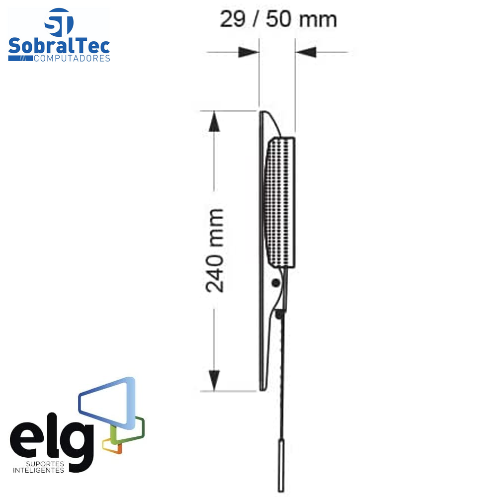 Suporte Fixo de Parede TVs LED LCD e Curva de 15 a 42 Polegadas ELG E200