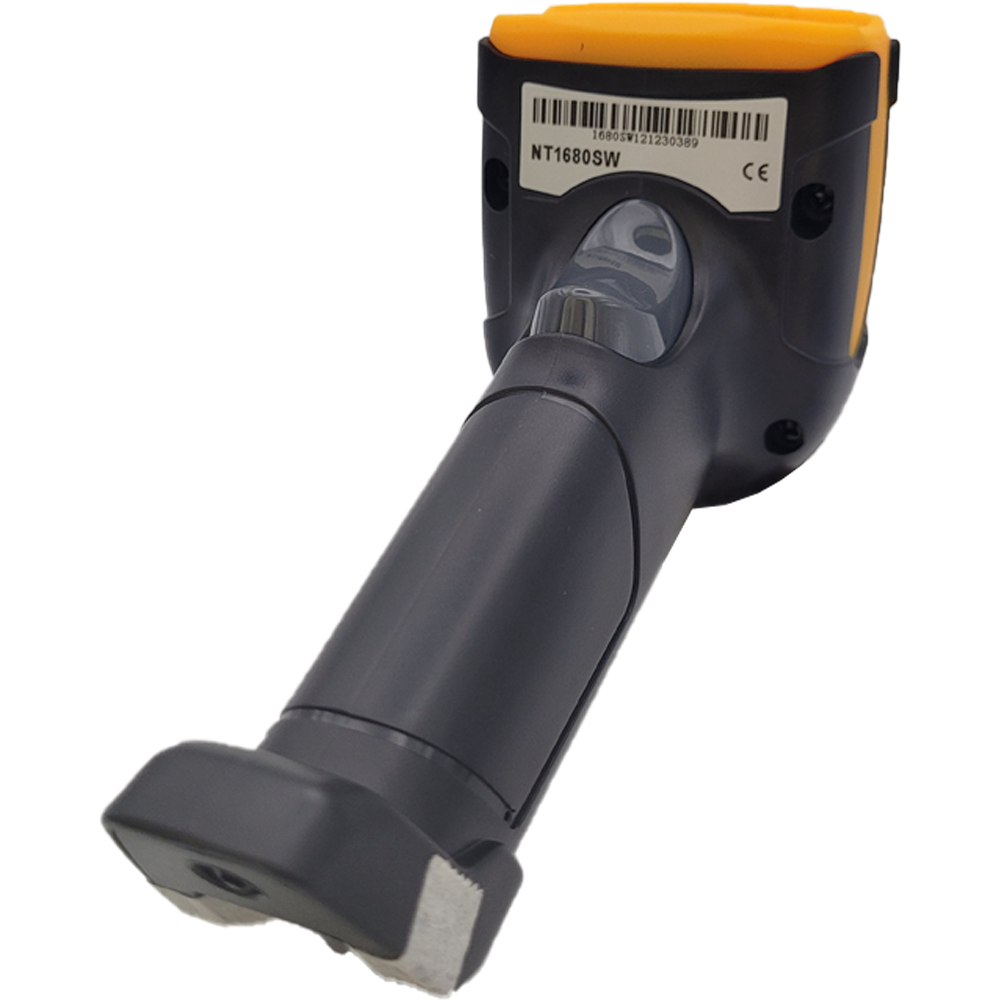 Leitor de Código de Barras Usb e Wireless Sem Fio Com Led Chiypos Preto Com Amarelo  - NT1680SW