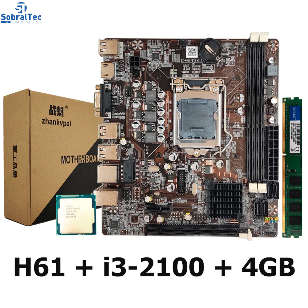 Computador ST Core i3-2100- HD SSD 128GB- Memória 4GB- Gab MT-23V2BK- Windows 10