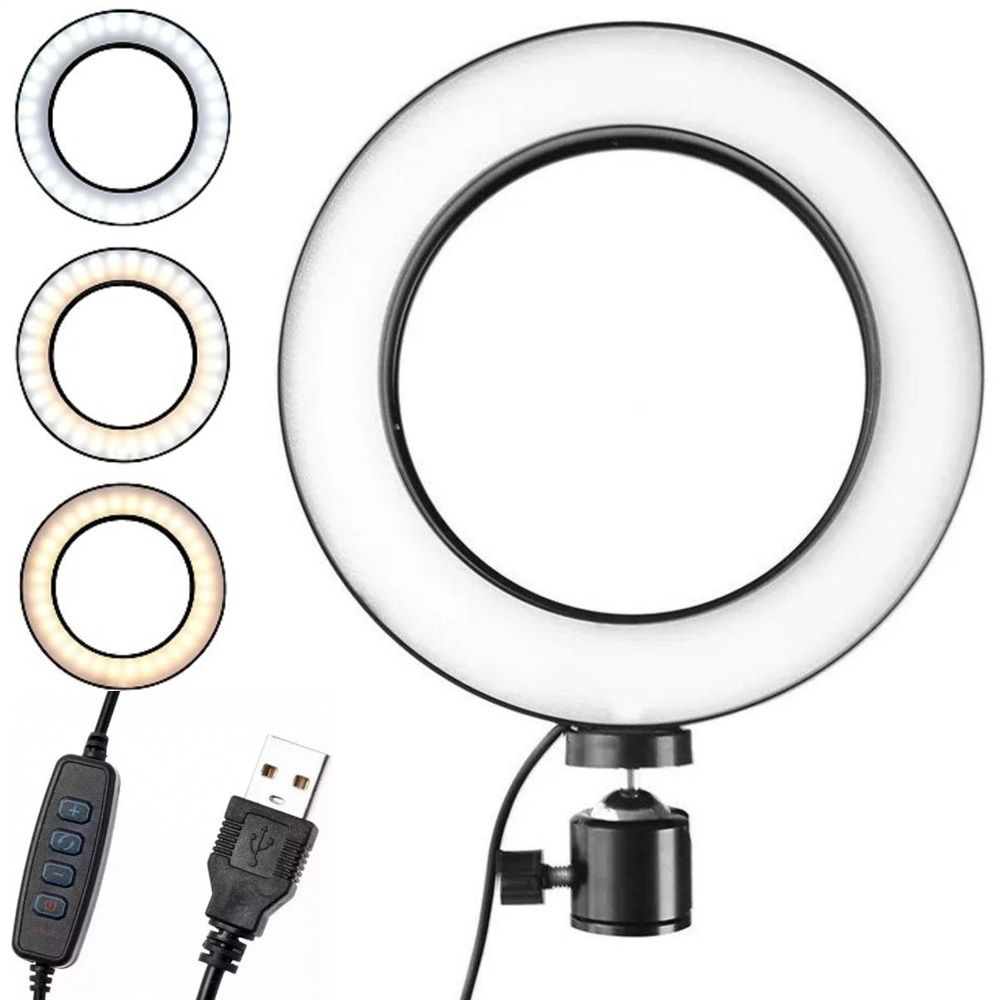 Ring Light 06" 48 Leds Sem Tripé 16Cm KP-PL16