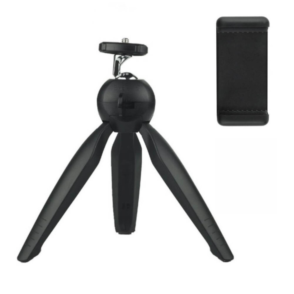 Mini Tripé De Mesa Com Suporte Para Celular Rotação 360º