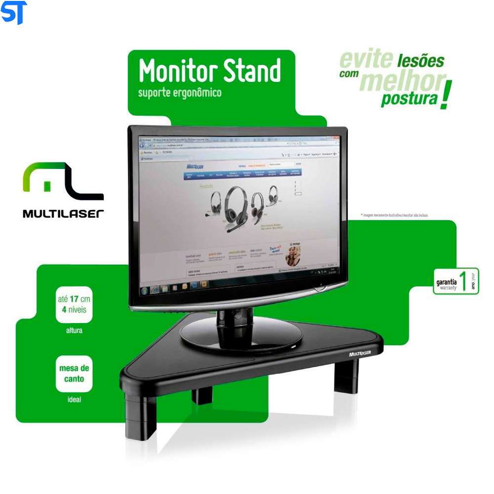 Suporte Triangulo Para Monitor de Mesa
