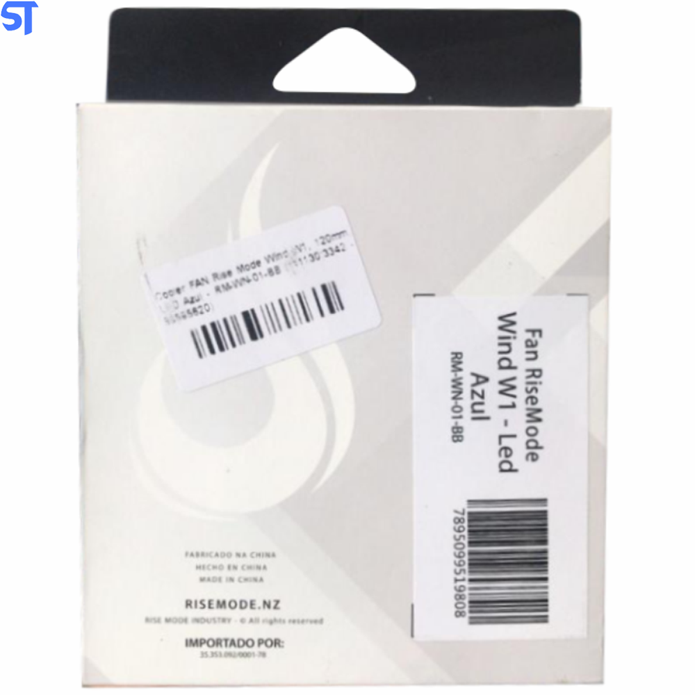 Cooler Fan Rise Mode Wind W1, 120mm LED Azul RM-WN-01-BB