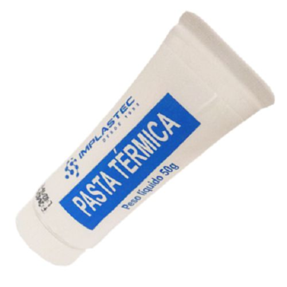 Pasta Térmica Branca Bisnaga Aplicadora 50 Gramas Implastec