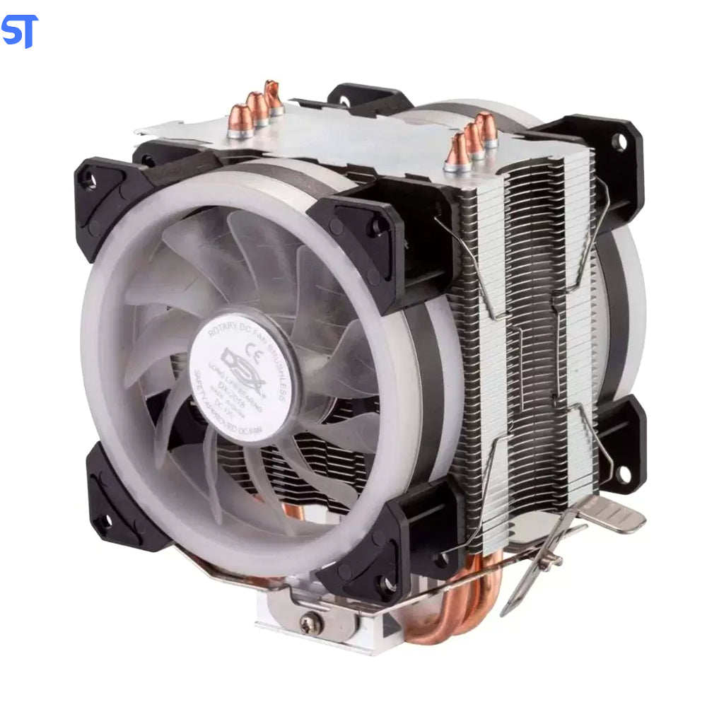 Cooler Gamer Para Processador Dupla Fan LED/Dissipador DX-9107D