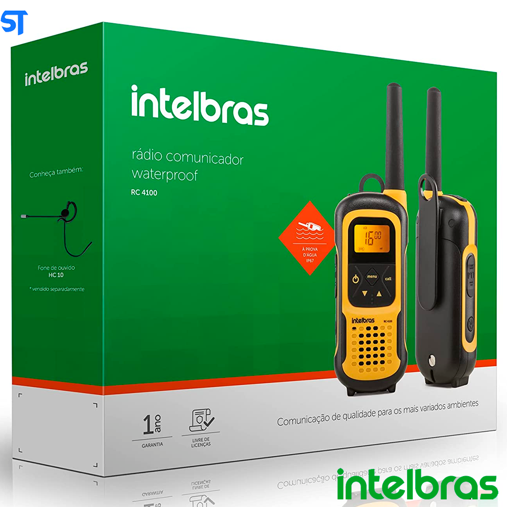 Rádio Comunicador Walkie Talkie Intelbras RC4102 - 26 Canais