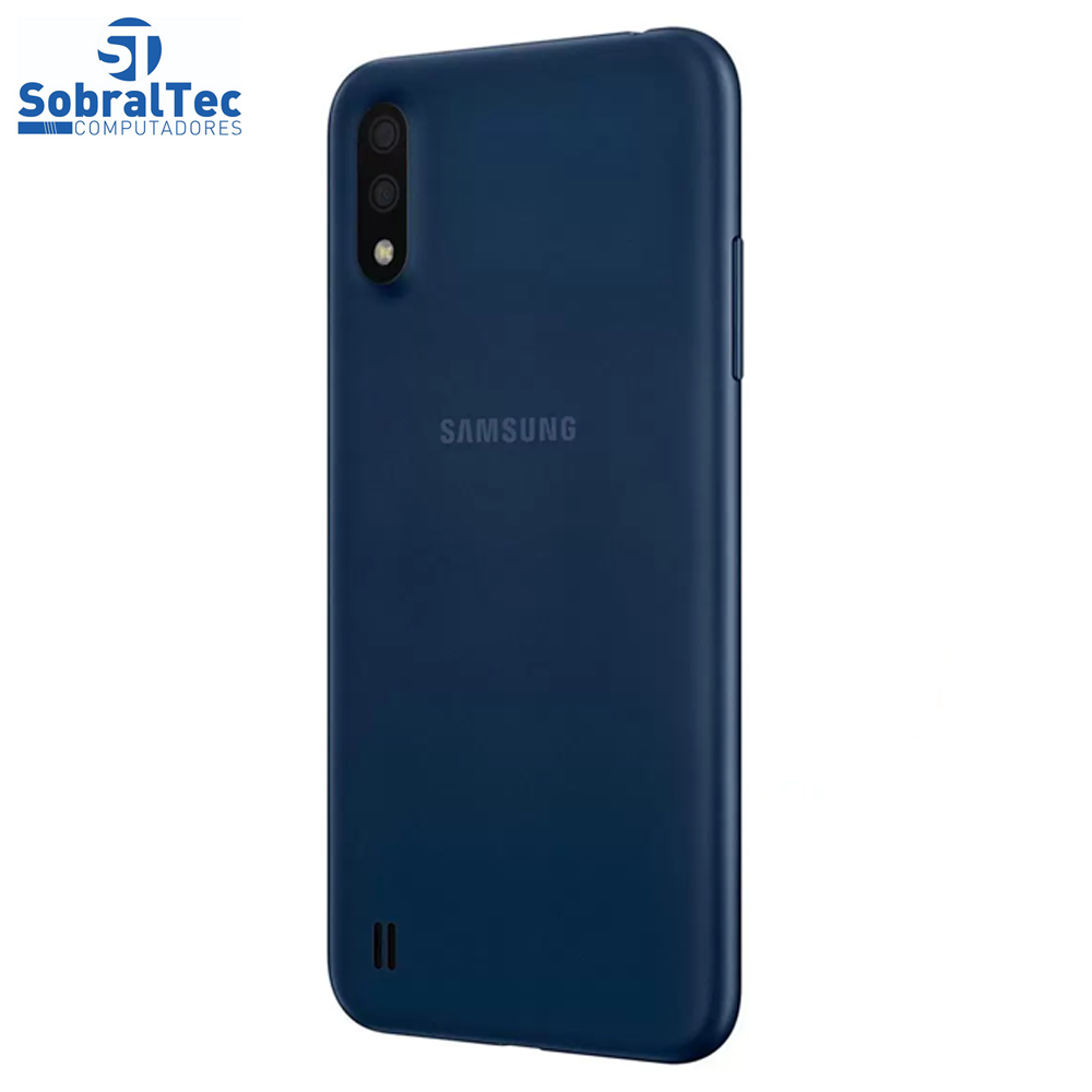 Smartphone Samsung Galaxy A01 32GB Azul Octa-Core - 2GB RAM Tela 5,7” Câm. Dupla + Câm. Selfie 5MP