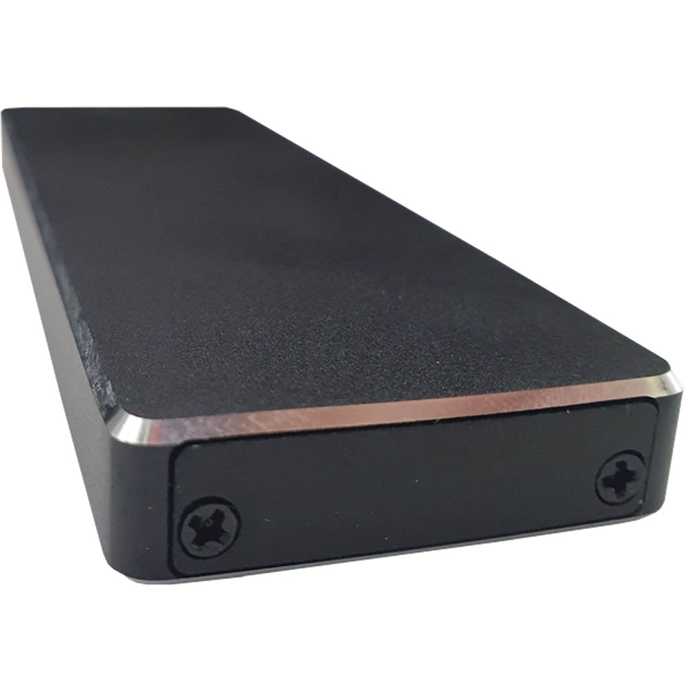 Case Externa Portatíl Para HD SSD M.2 SATA Em Alumínio Com Cabo USB-C/USB 3.1-Preto