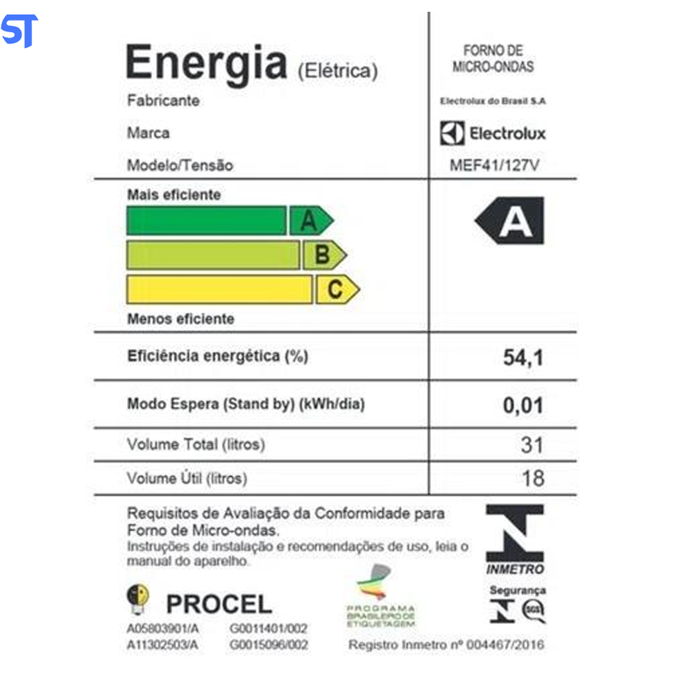 Micro-Ondas Electrolux MEF41 Branco 31 Litros 220V