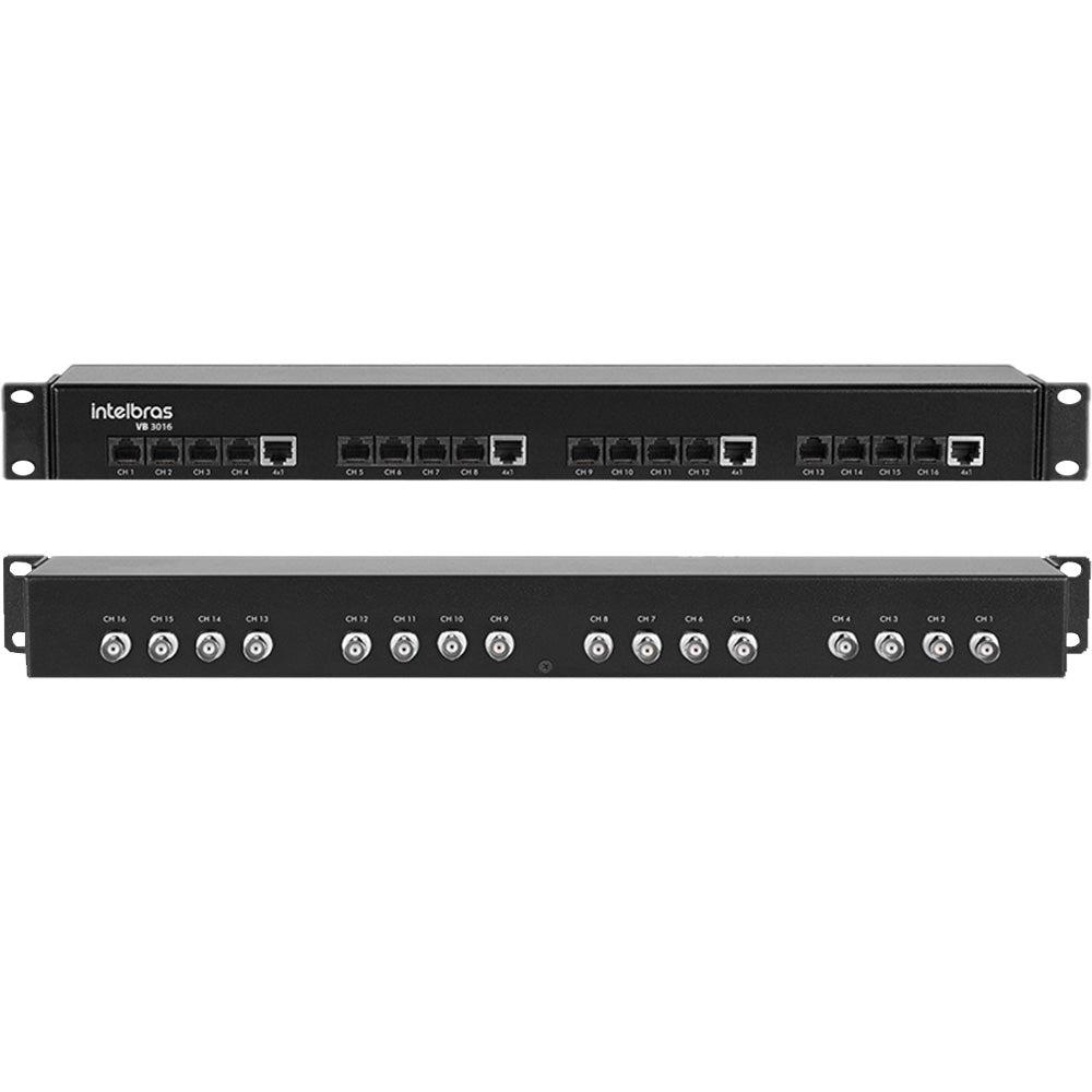 Power Balun 16 canais Intelbras VB 3016 WP - 4K, 2MP, Full HD, HD 720p