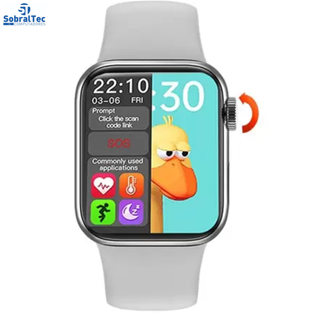 Relógio SmartWatch HW12 Cinza 40mm Tela Infinita Com Sensor Cardíaco