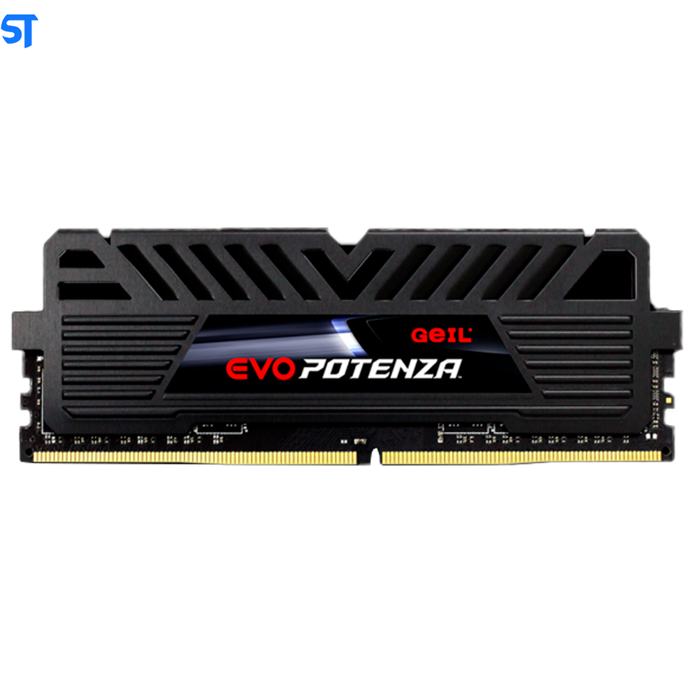Memória Ram Desktop DDR4 Geil Evo Potenza, 8GB, 3200MHz, Black, GAPB48GB3200C16BSC