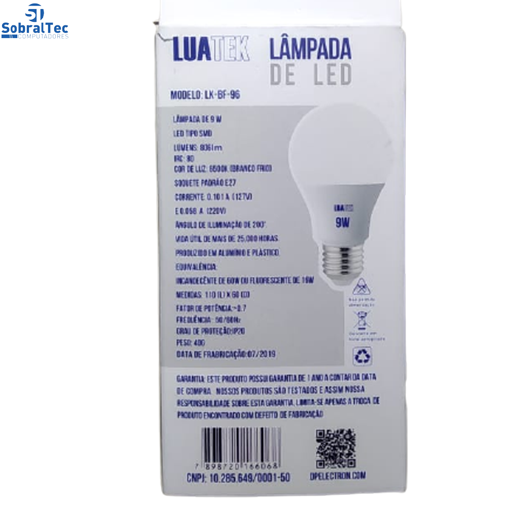 Lâmpada De Led 9W LuaTek - LK-BF-96