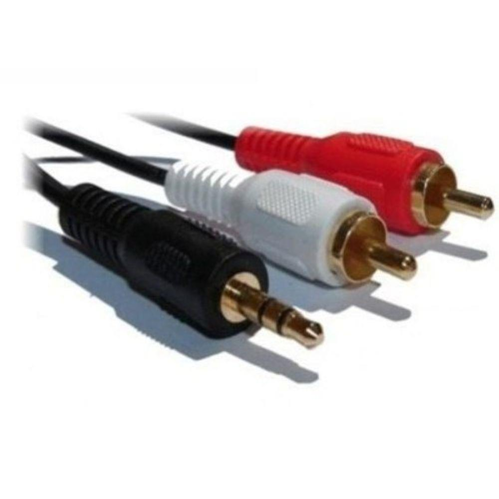 Cabo De Áudio P2 3,5mm Macho Para 2 RCA Macho Gold Lianda