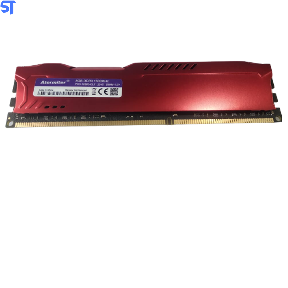 Memoria Ram Desktop DDR3  8GB 1600MHz Atermiter Vermelha
