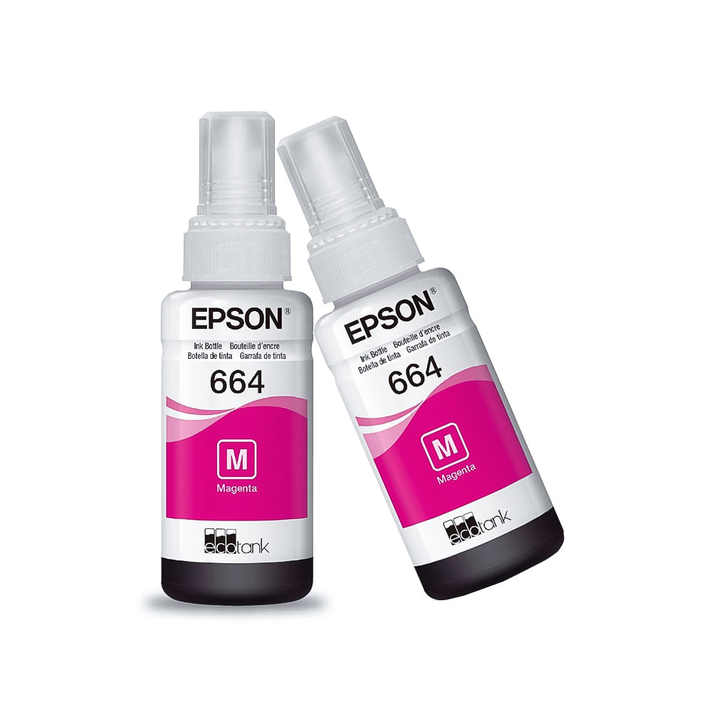 Refil de Tinta Epson 664 Magenta 70Ml Original T664120 AL Rende até 4.000 Paginas  L110 / á L395 / L495- Sem Caixa