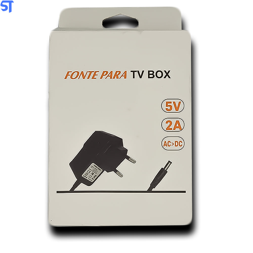 Fonte Ac/Dc 5V 2000mA Bivolt Verd Para Tv Box