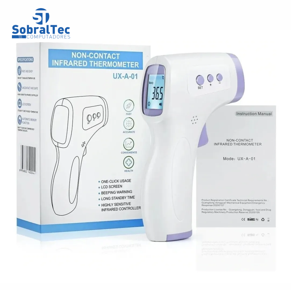 Termômetro Digital Infravermelho Sem Contato Testa Ux-a-01