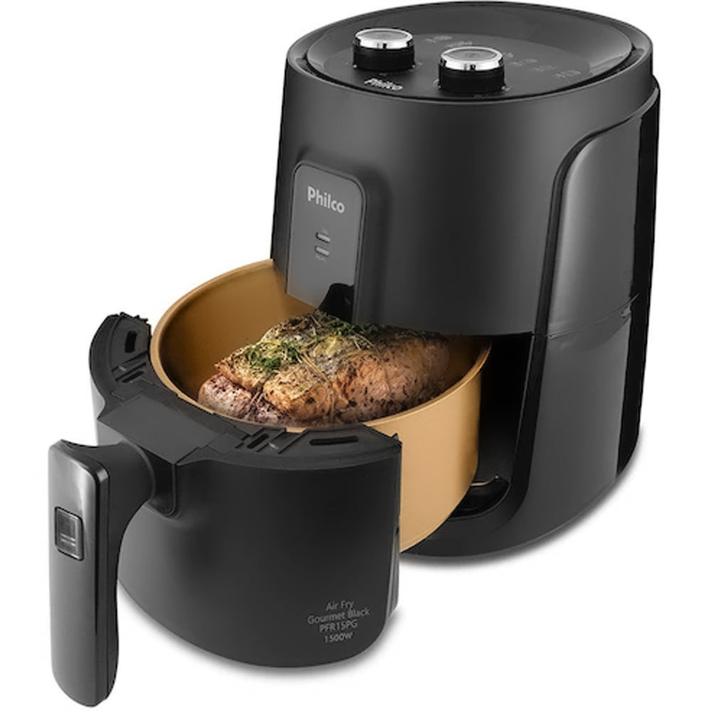 Fritadeira Elétrica Sem Óleo Air Fry Philco PFR15P Gourmet 4L - Preta