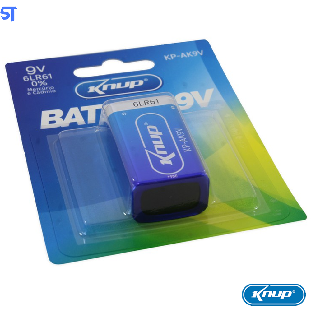 Bateria 9V Alcalina Knup KP-AK9V