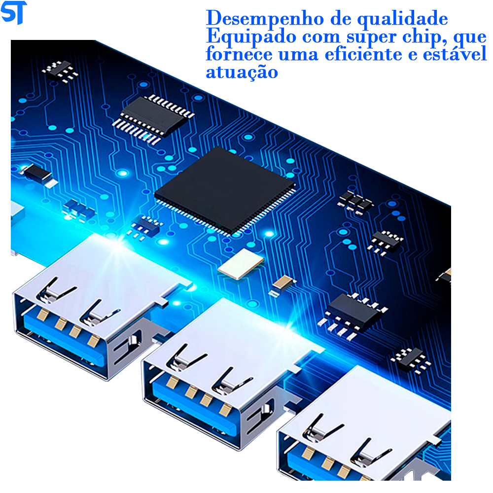 Hub Tipo C Para 2 Portas Usb 2.0 e 1 Porta Usb 3.0 e Entrada Para SD/Tf Cartão Micro SD-De Alta Velocidade Hantoper