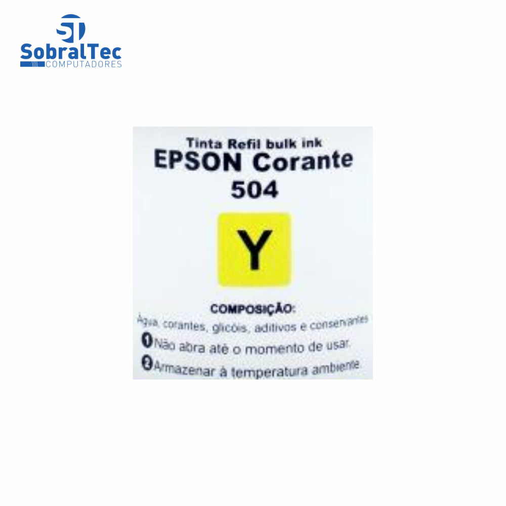Tinta Refil Bulk Ink  Compativel Epson 504/544 Corante Amarelo 70Ml Kora R-EP70Y