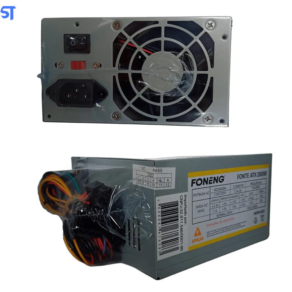 Fonte de Alimentacao ATX Para PC - HDW-0003-(6G/FL) FONENG