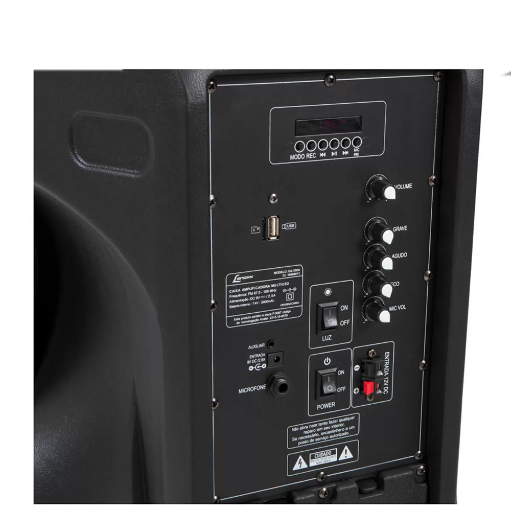 Caixa de Som Bluetooth Lenoxx CA 350 Amplificada - 500W USB Woofer (221515000)