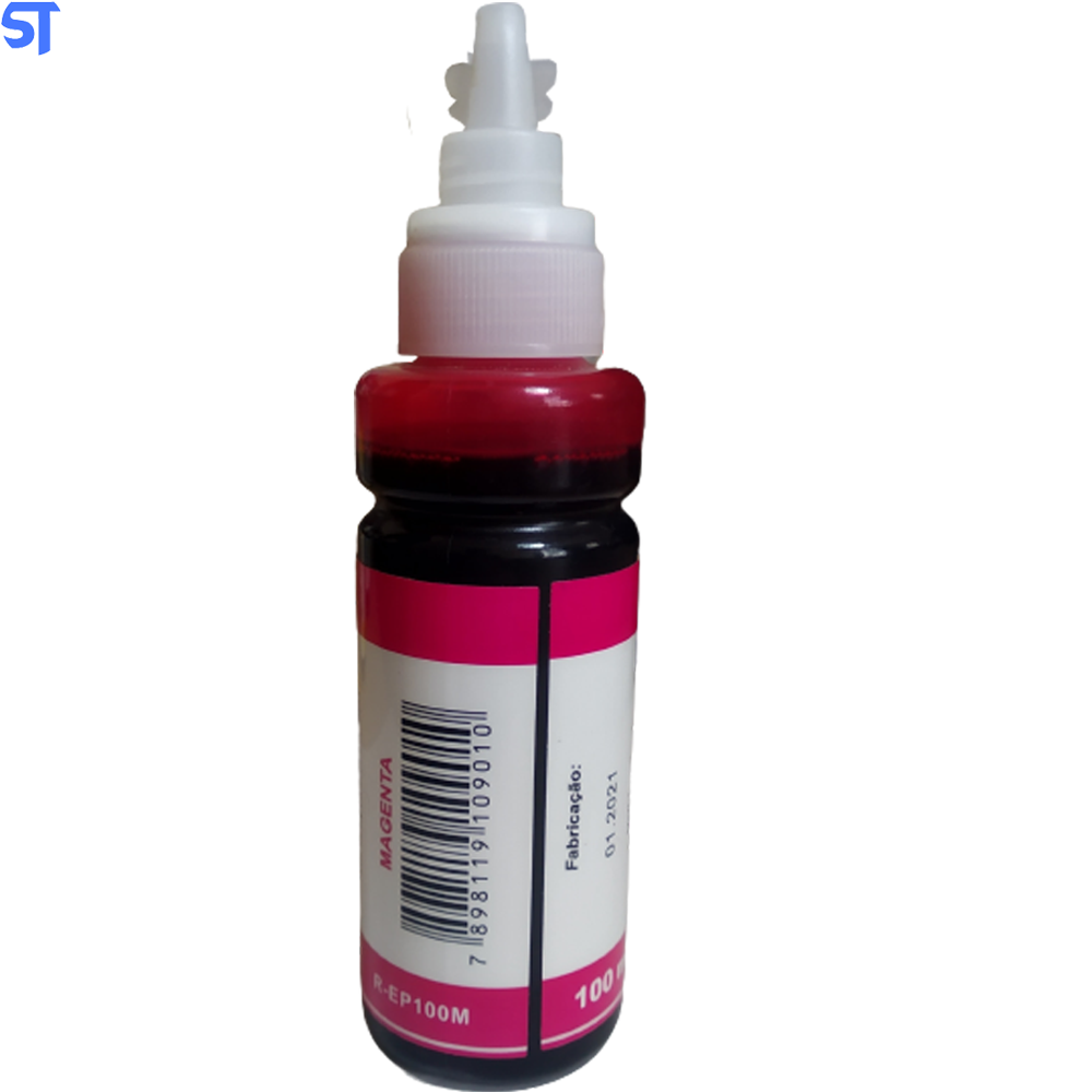 Tinta Refil Bulk Ink M Compativel Epson Corante Vermelho 100Ml Magento Kora R-EP100M