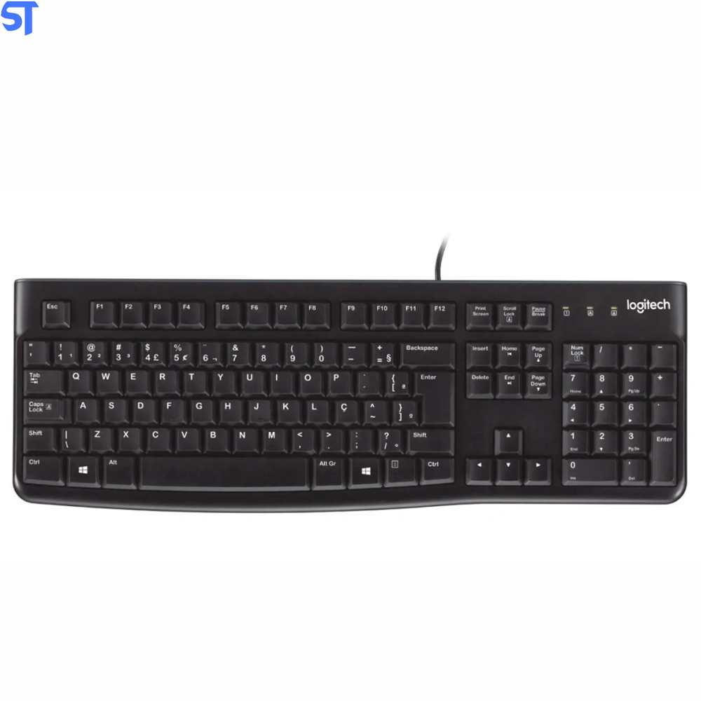 Teclado USB Logitech K120 Plug And Play ABNT2 Preto