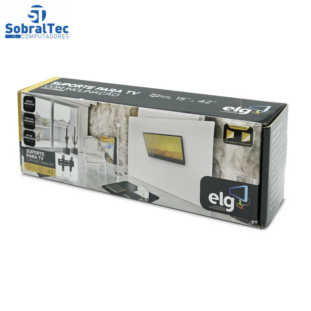 Suporte Fixo Inclinável Tv 15 a 42 EM03V2 - ELG