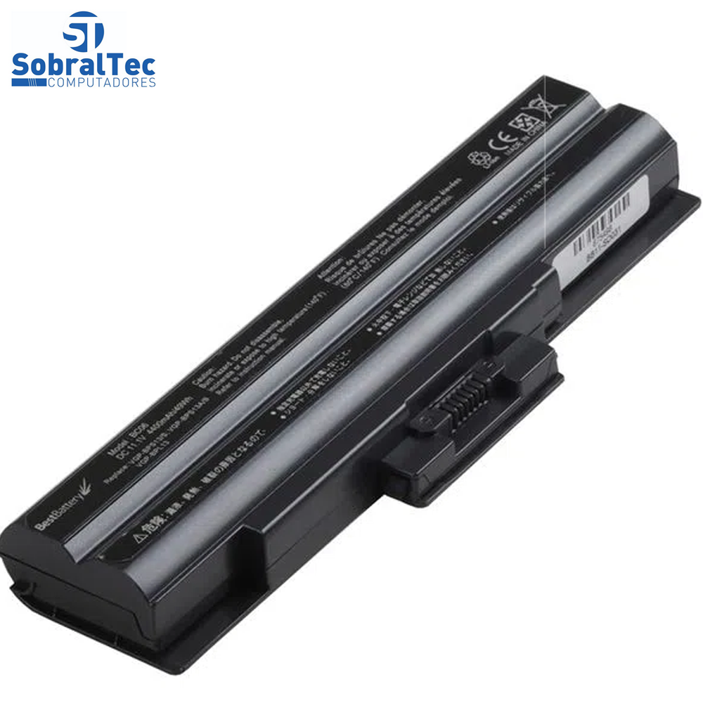 Bateria Notebook Sony Vaio Bps13 -6 Celulas - Preto - 10.8V