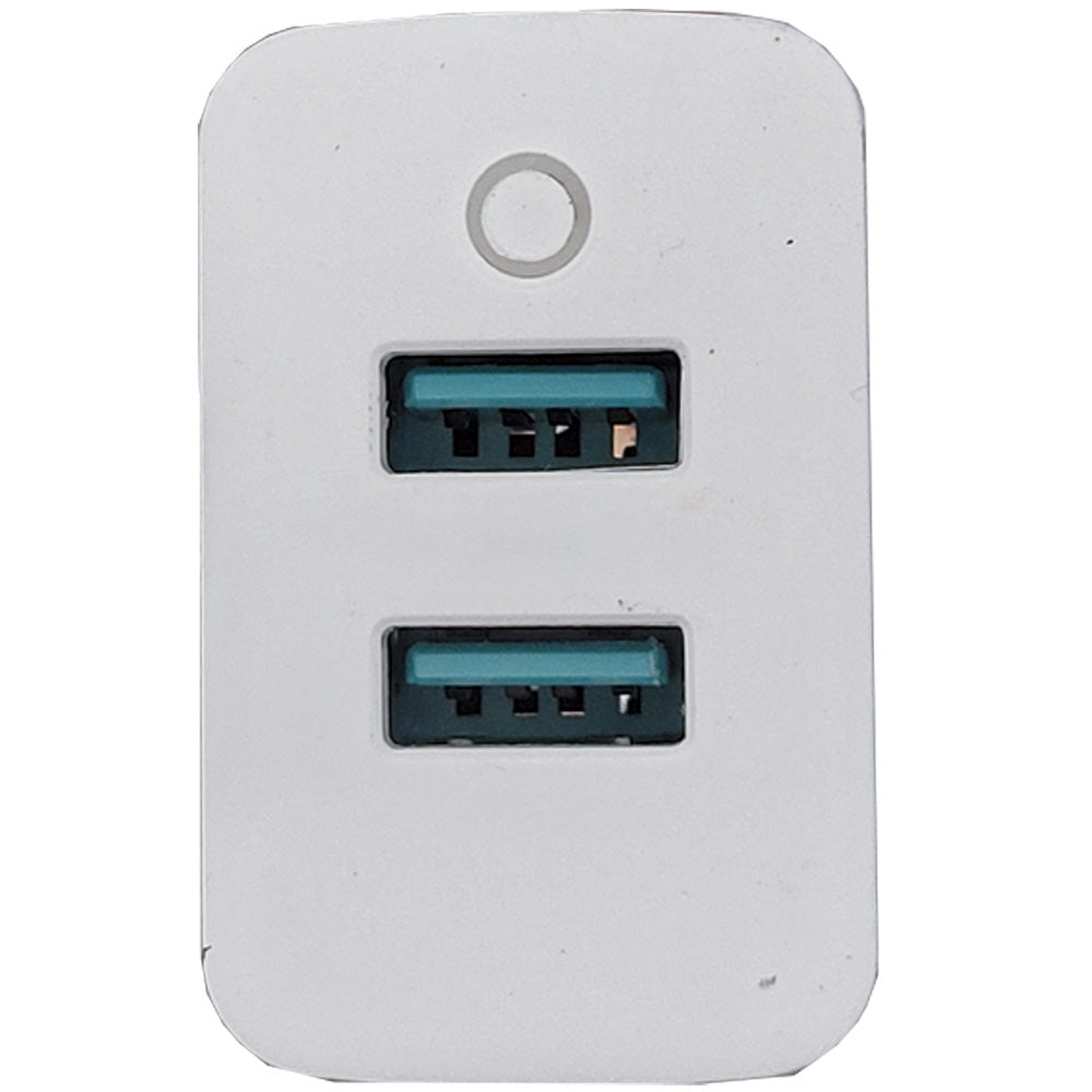Fonte Carregador Rápido Com 2 Portas USB A 3.1A Inova Branco Com Vermelho - KV-5247