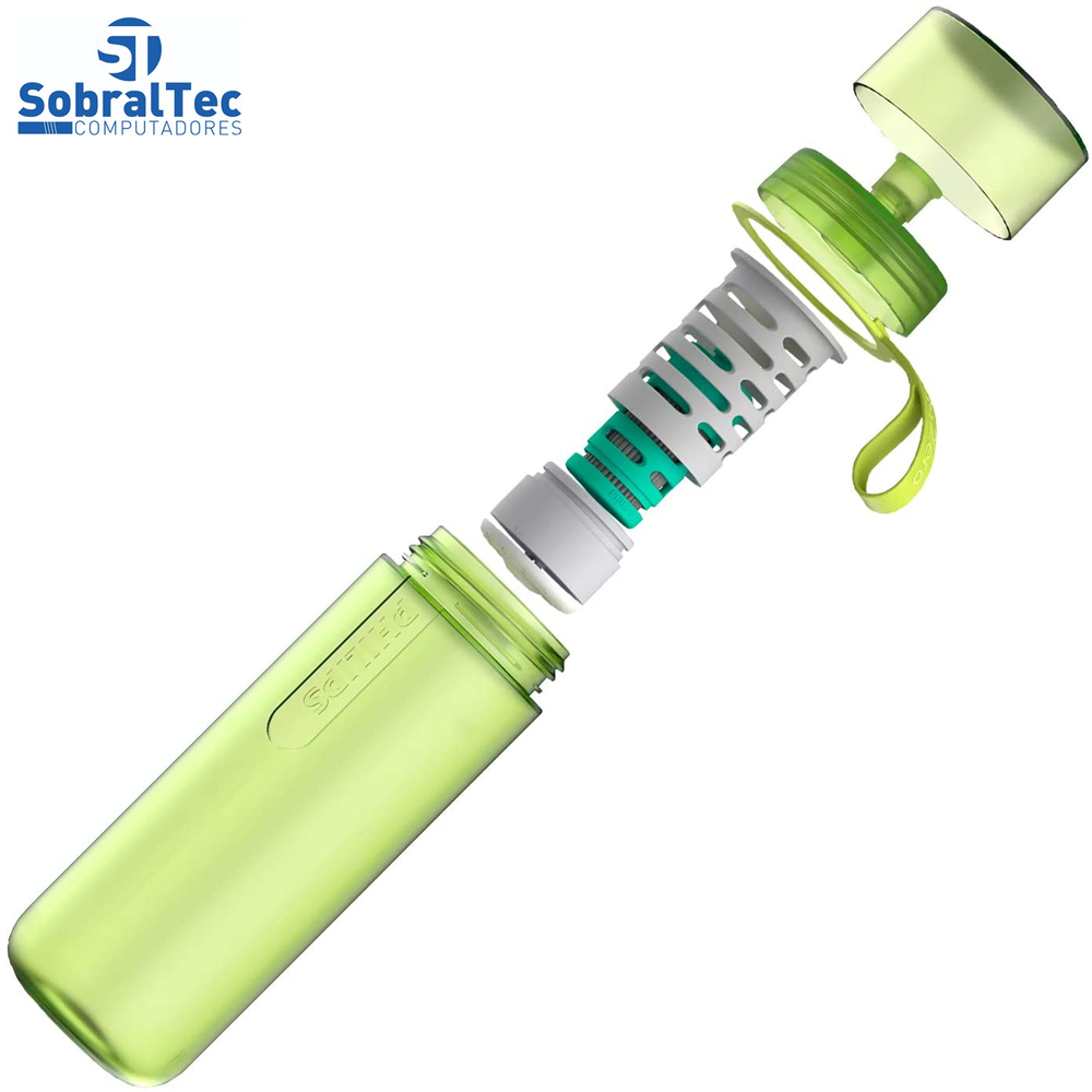Garrafa de Água Philips GoZero Adventure AWP2722LIR Verde - Squeeze 590ml Com Filtro AWP294/295