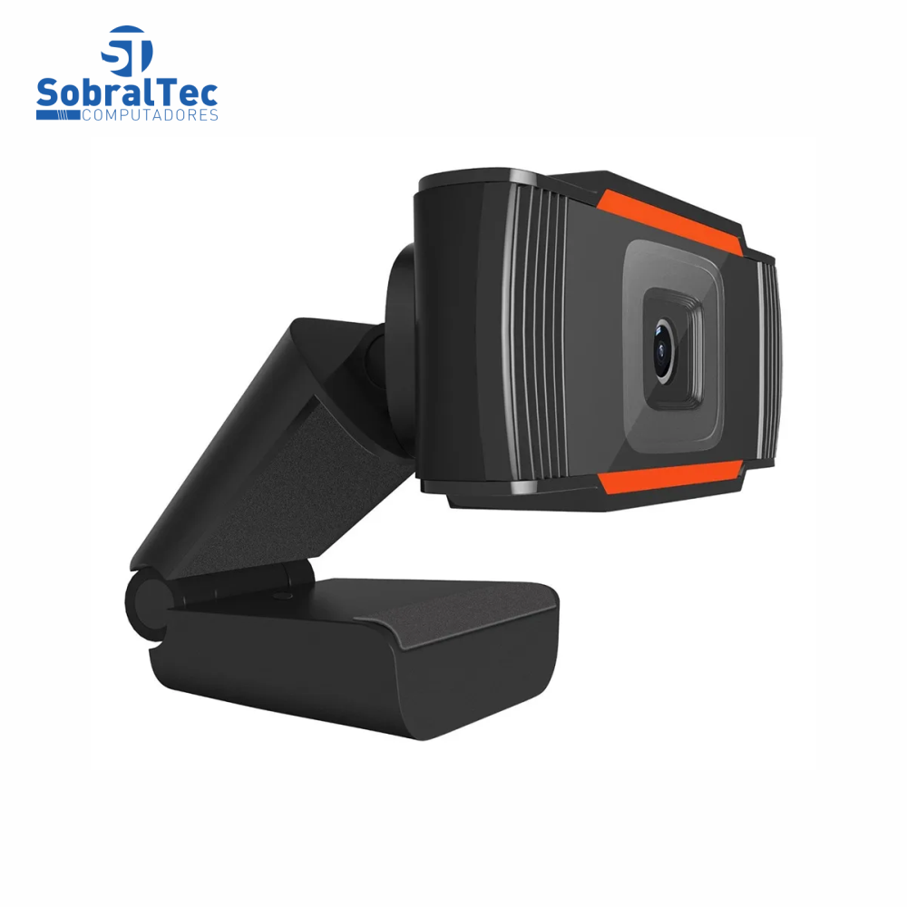 Webcam Full HD 1080 Pixels USB 2.0 Com Microfone Embutido Plug And Play